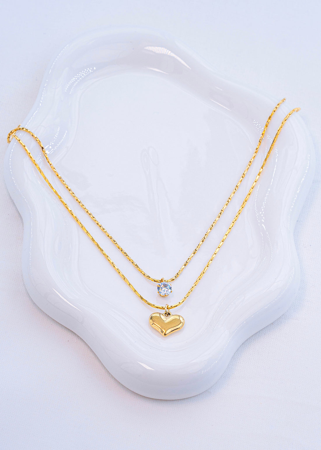 Collar Corazón Doble