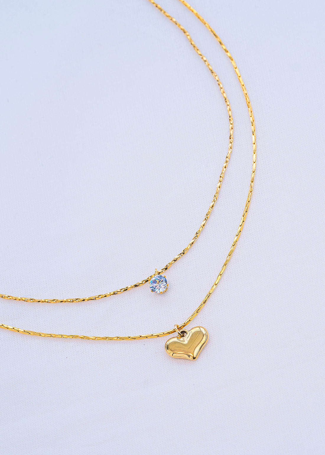 Collar Corazón Doble