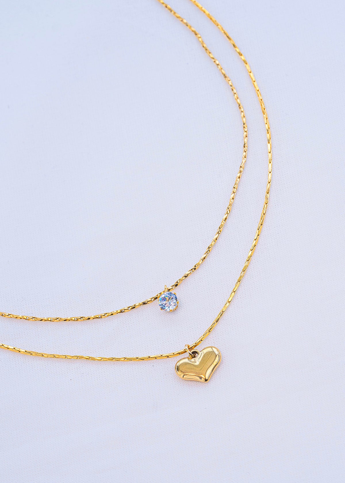 Collar Corazón Doble
