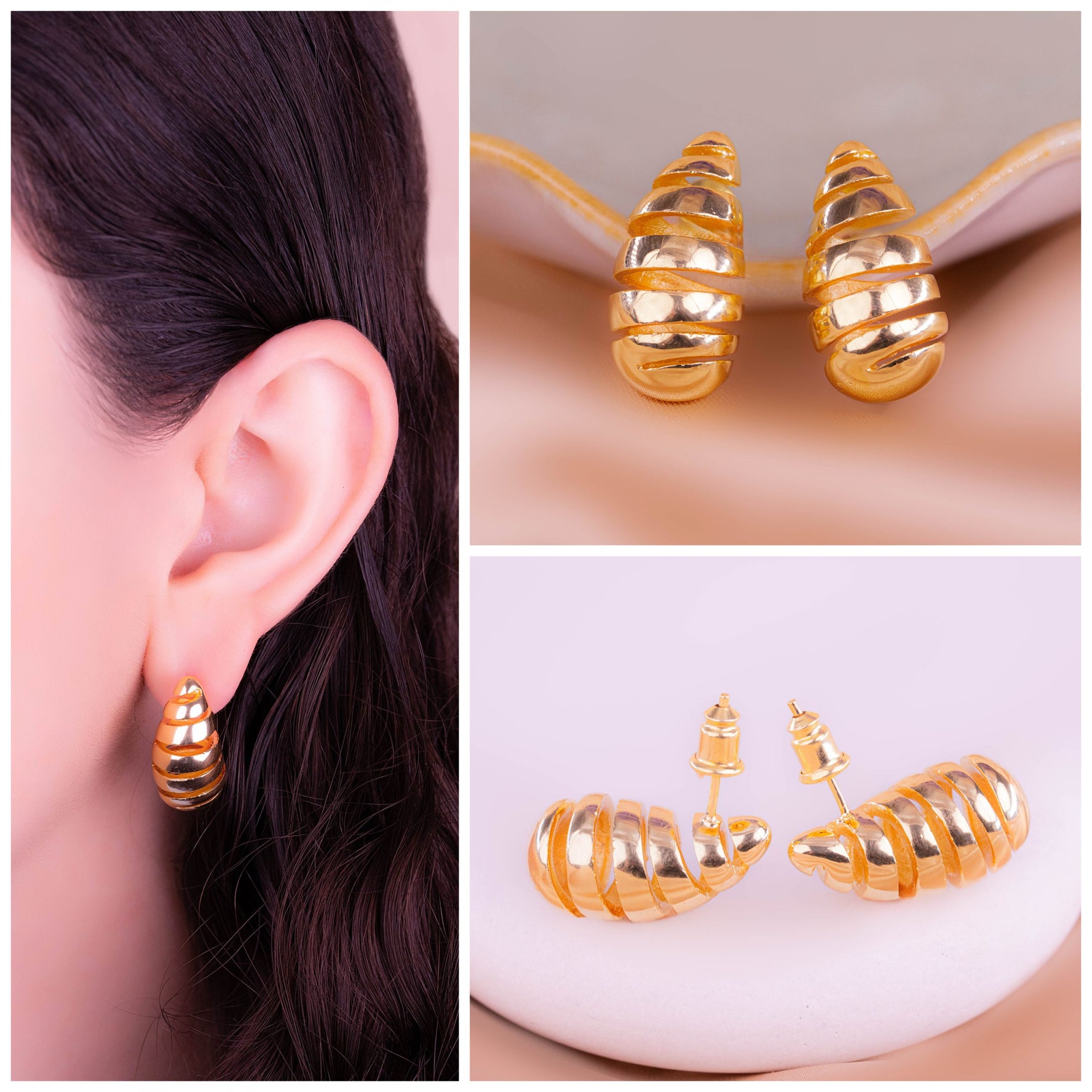 Aretes Spira Dorados Ref: B1309