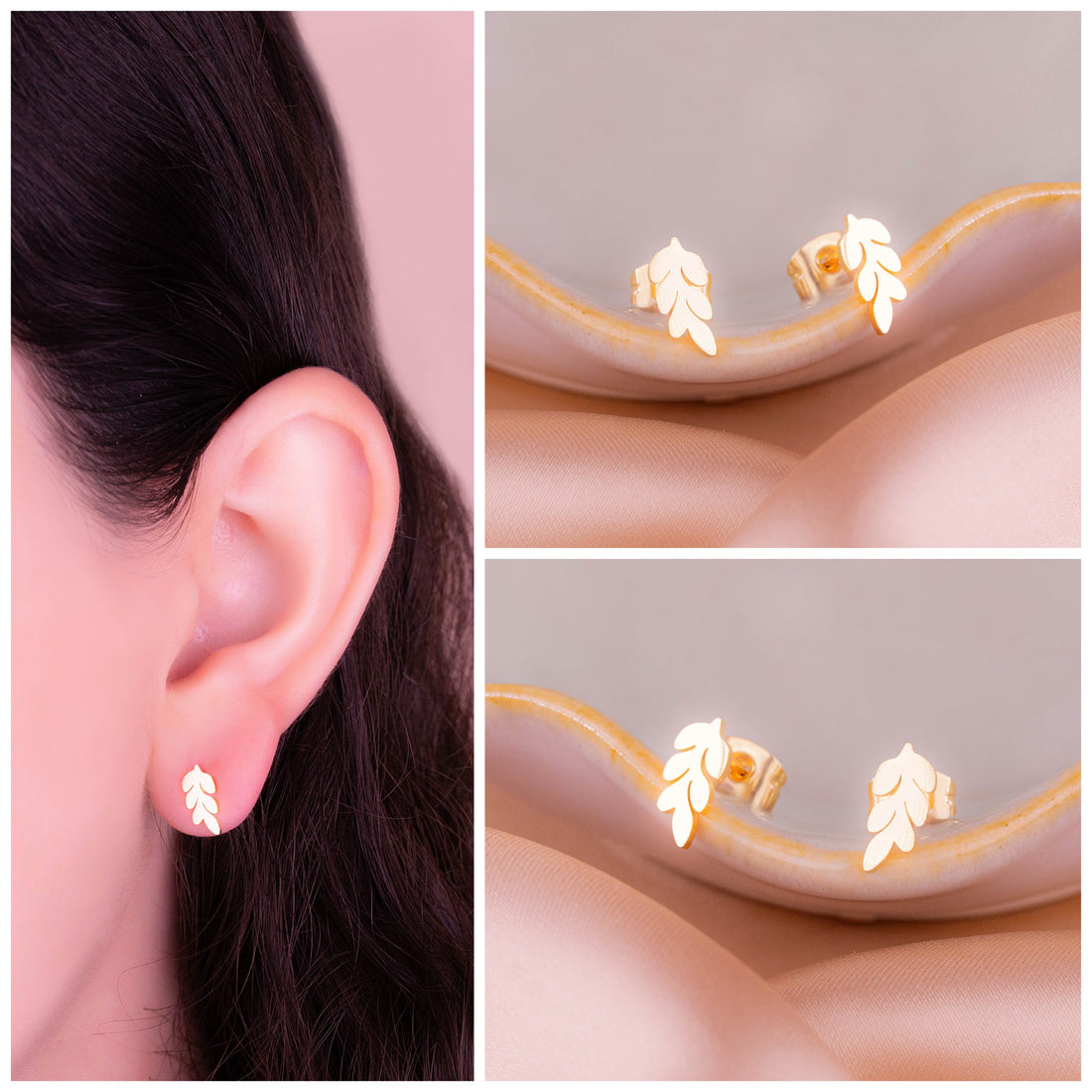 Topitos Hojas Dorados Ref: L1015