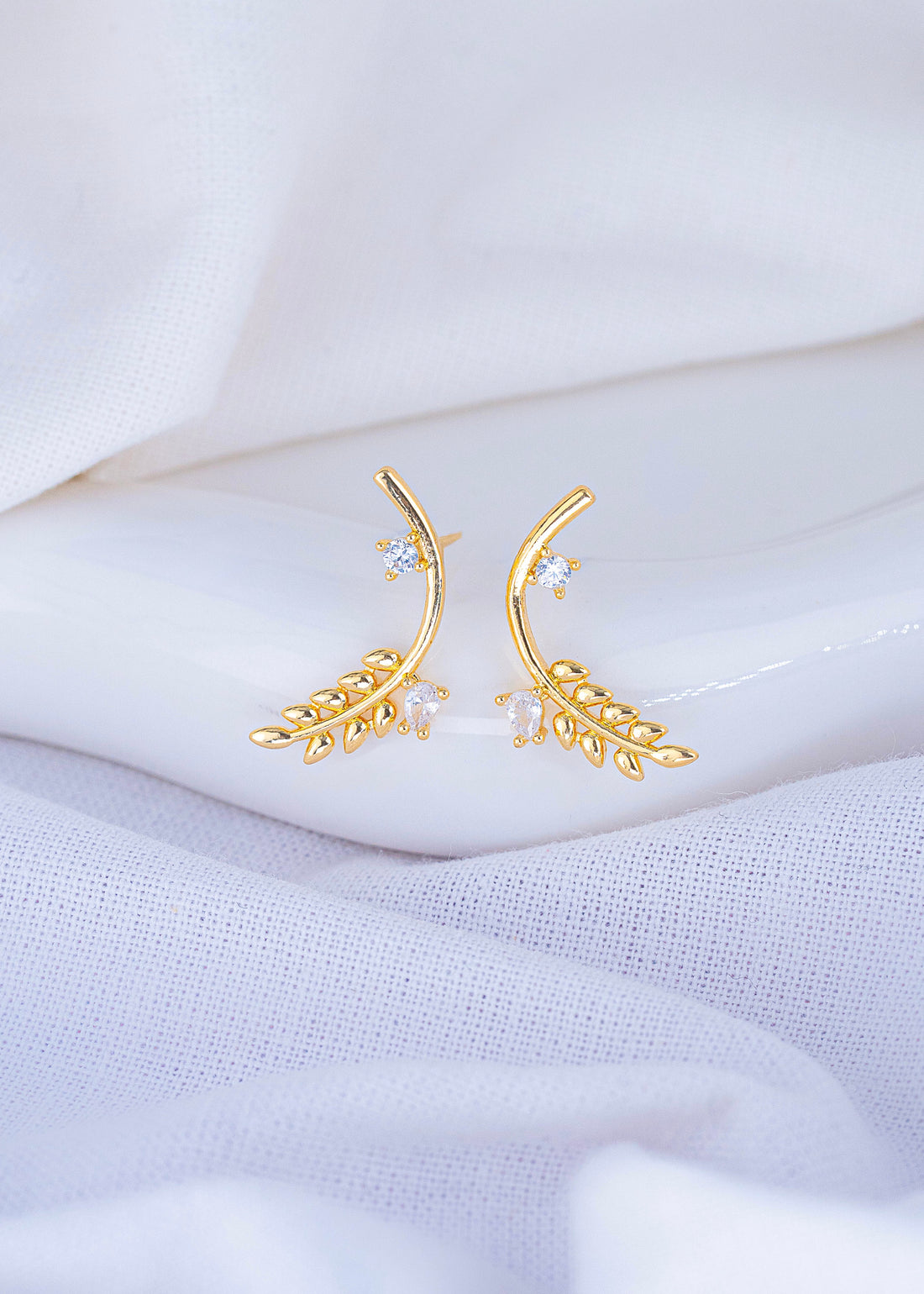 Aretes Espiga Dorados
