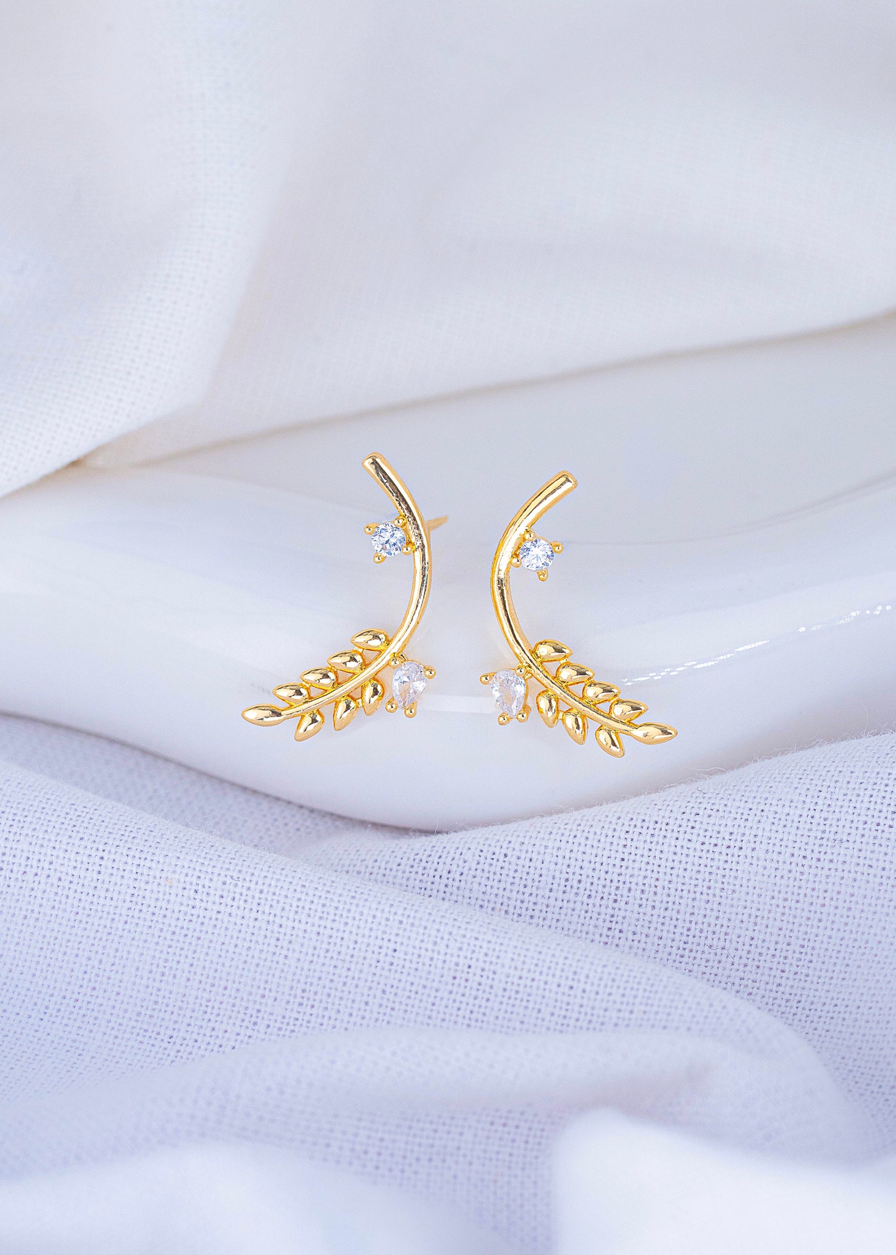 Aretes Espiga Dorados