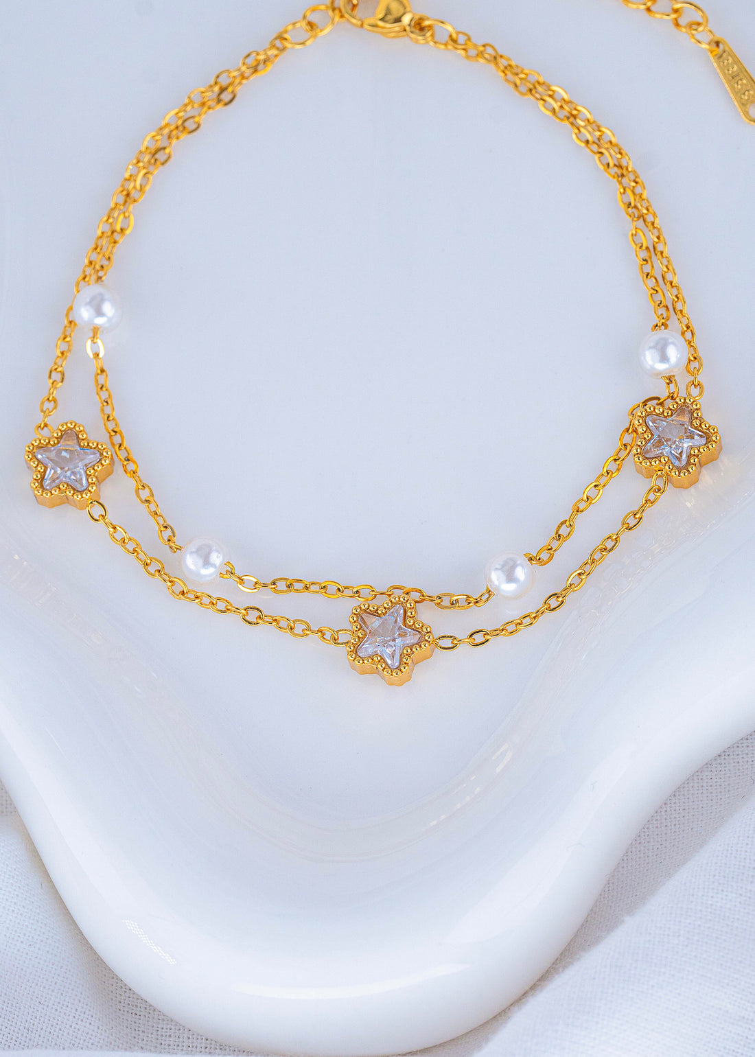 Tobillera Estrellas Dorada