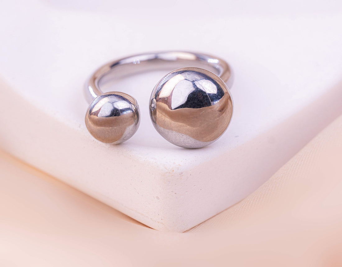 Anillo Dualia Plateado Ref: A1541