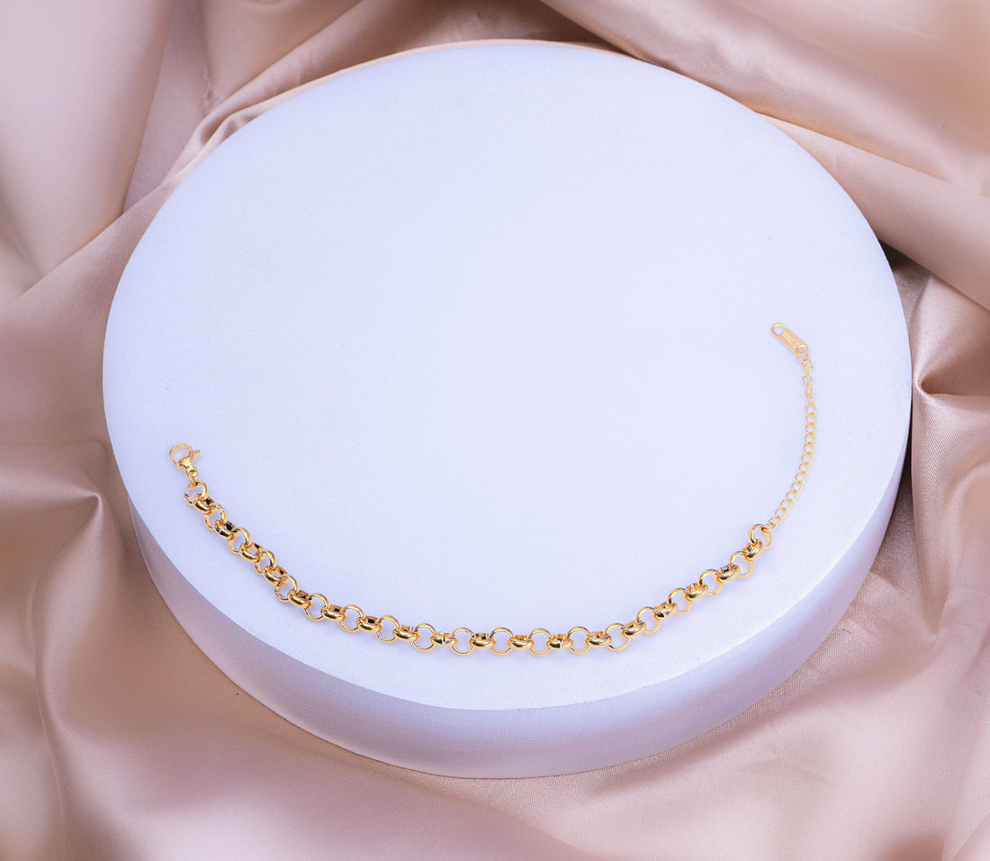 Pulsera Argollas Dorada Ref: I452