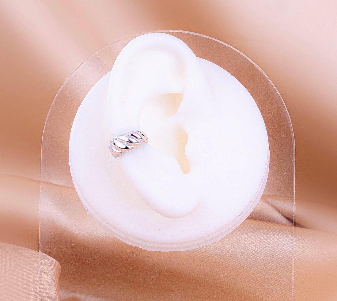Ear Cuff Gala Plateado Ref: E1005