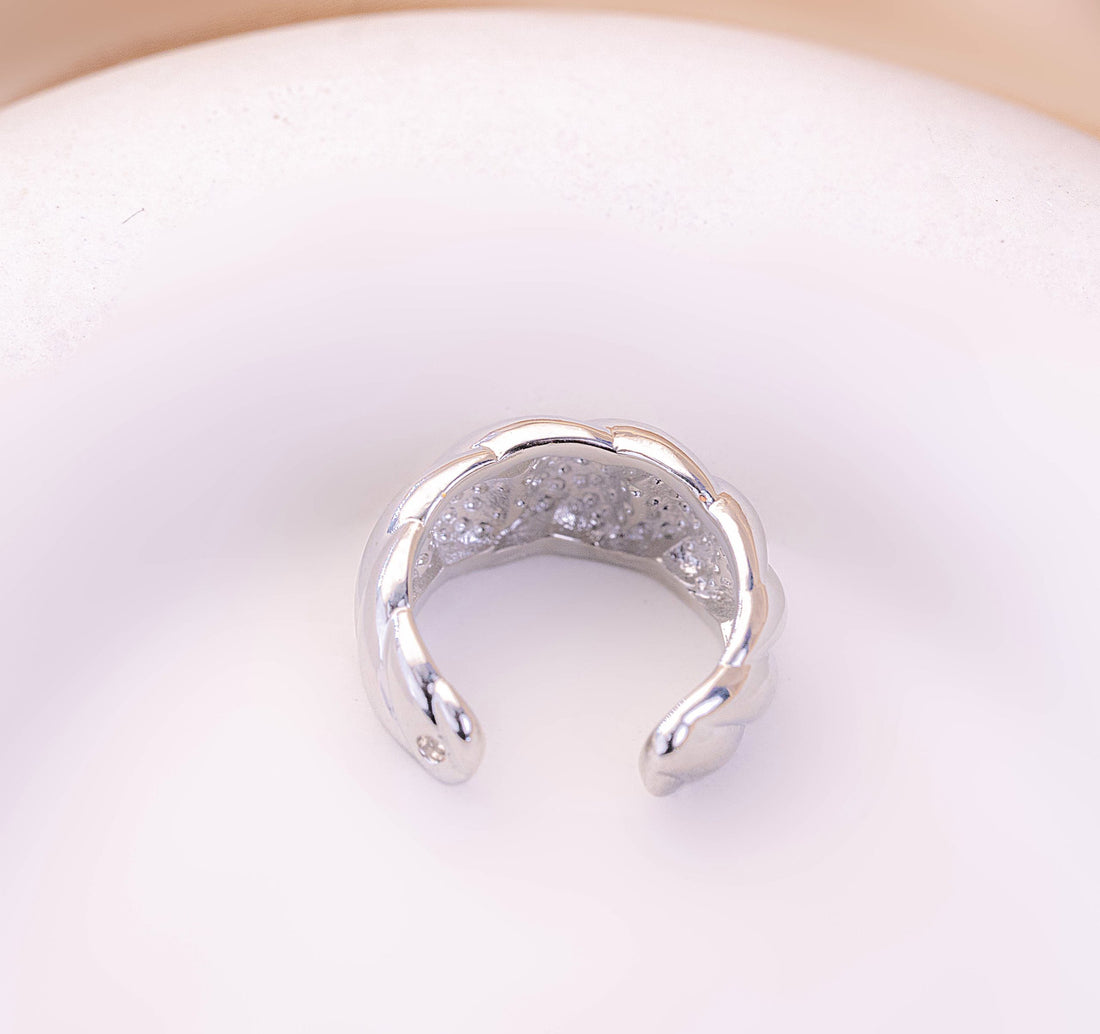 Ear Cuff Gala Plateado Ref: E1005