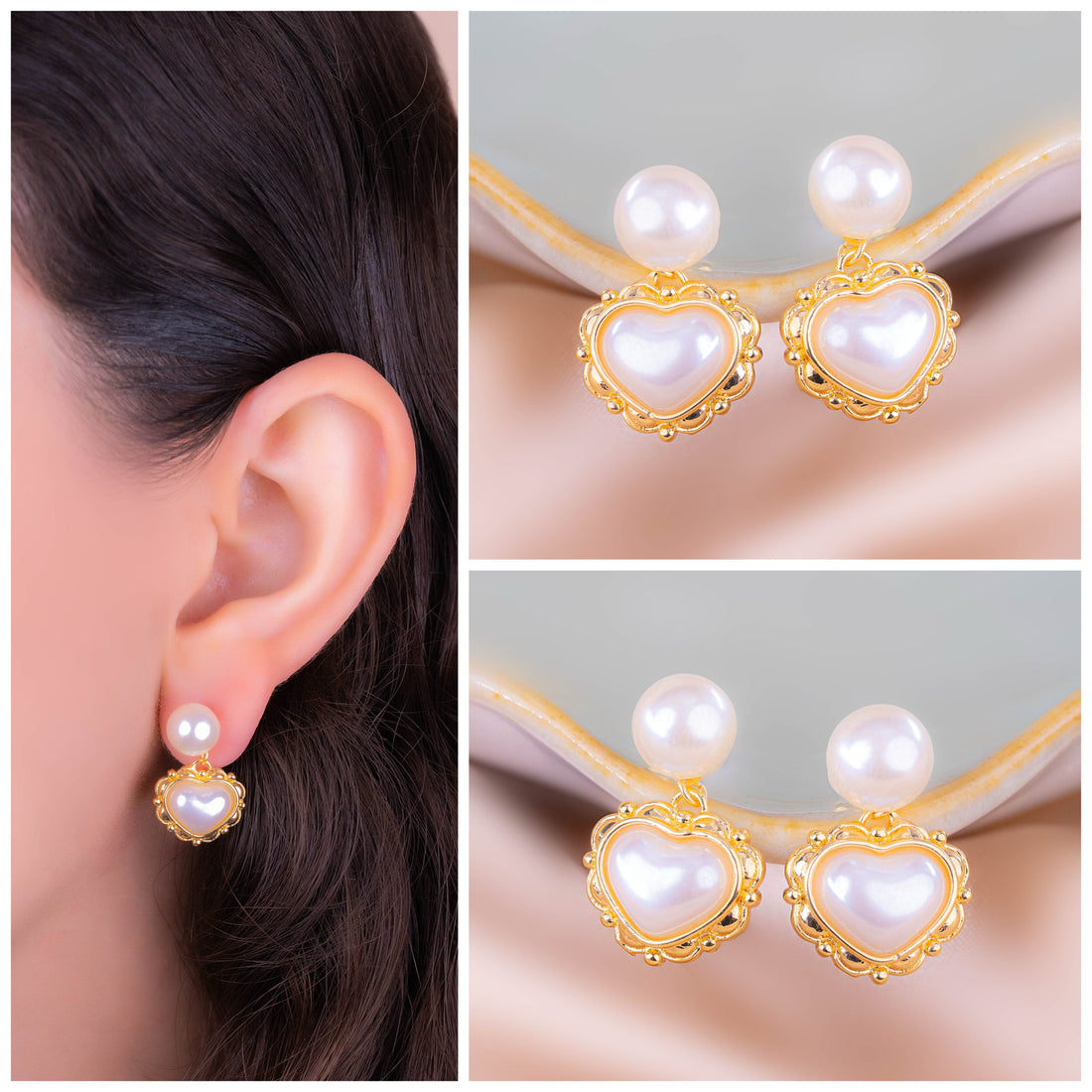 Aretes Amora Dorados Ref: B2104