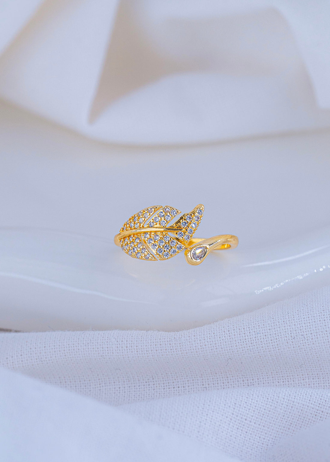 Anillo Hoja Dorado