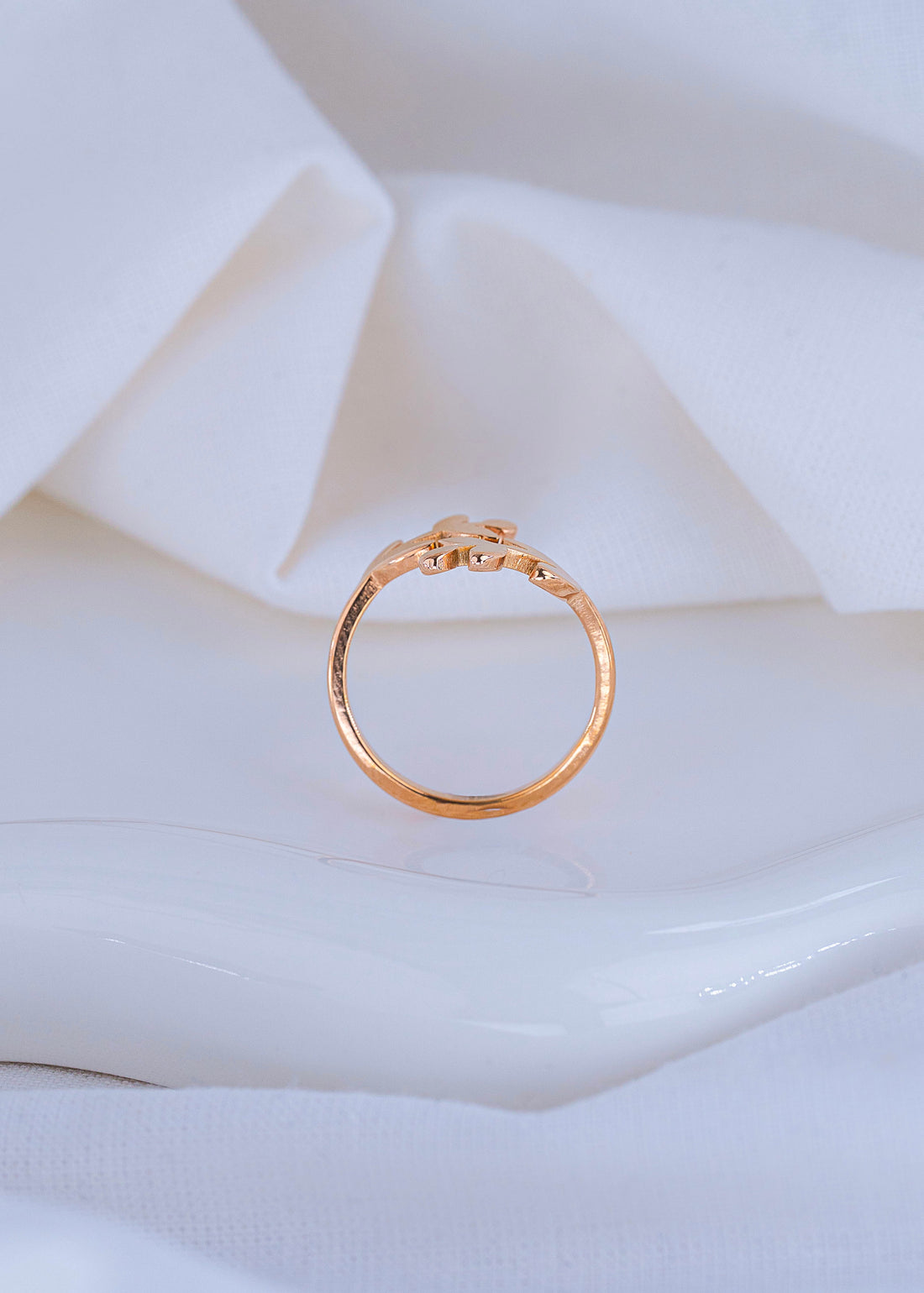 Anillo Espigas Oro Rosa