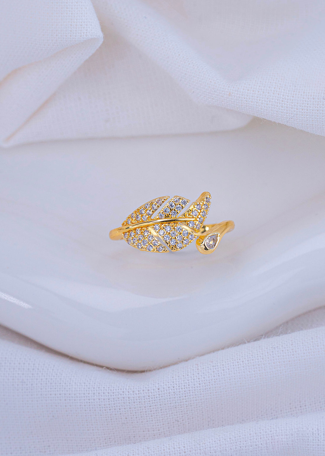 Anillo Hoja Dorado