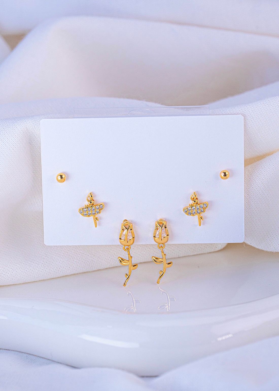 Set Aretes Danza De Flores