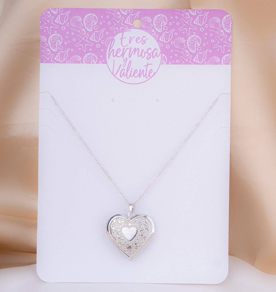 Relicario Corazón Plateado Ref:C739