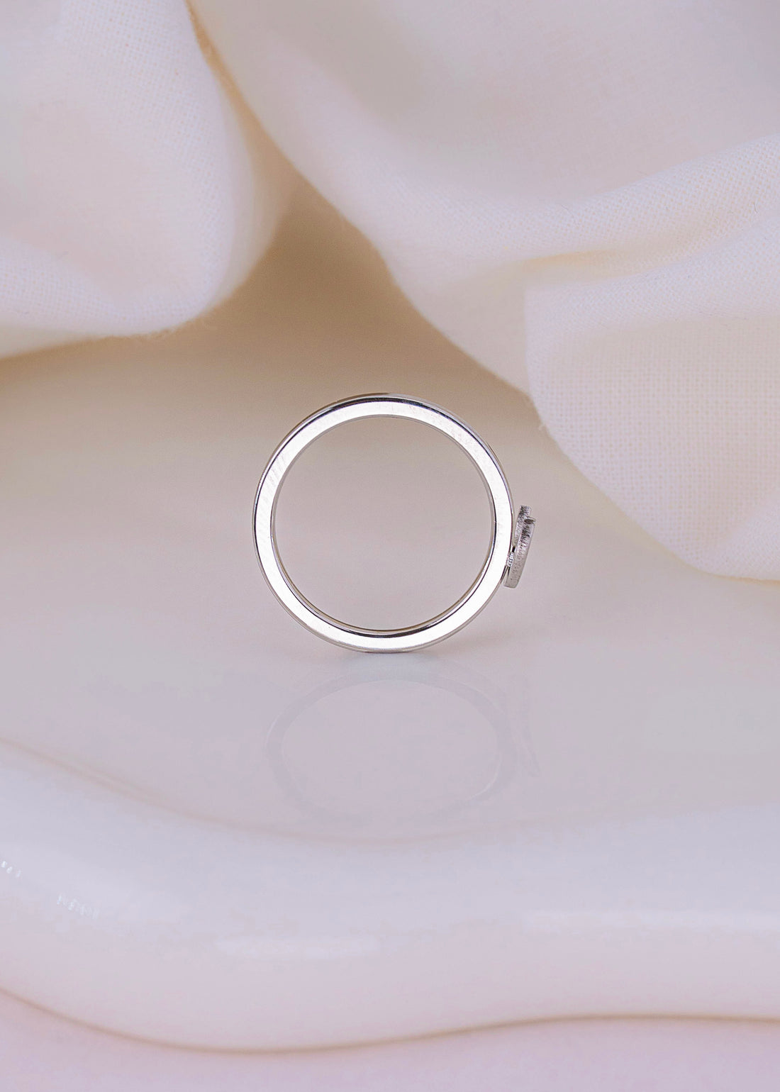 Anillo Luna Estrellas Plateado