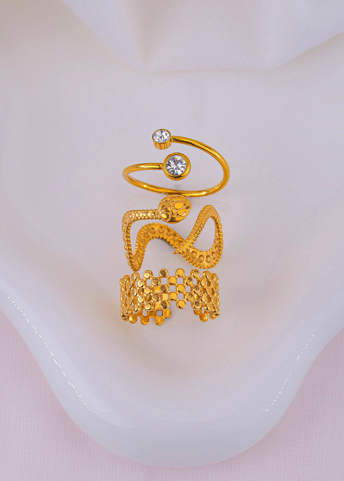 Set X 3 Anillos Ophira