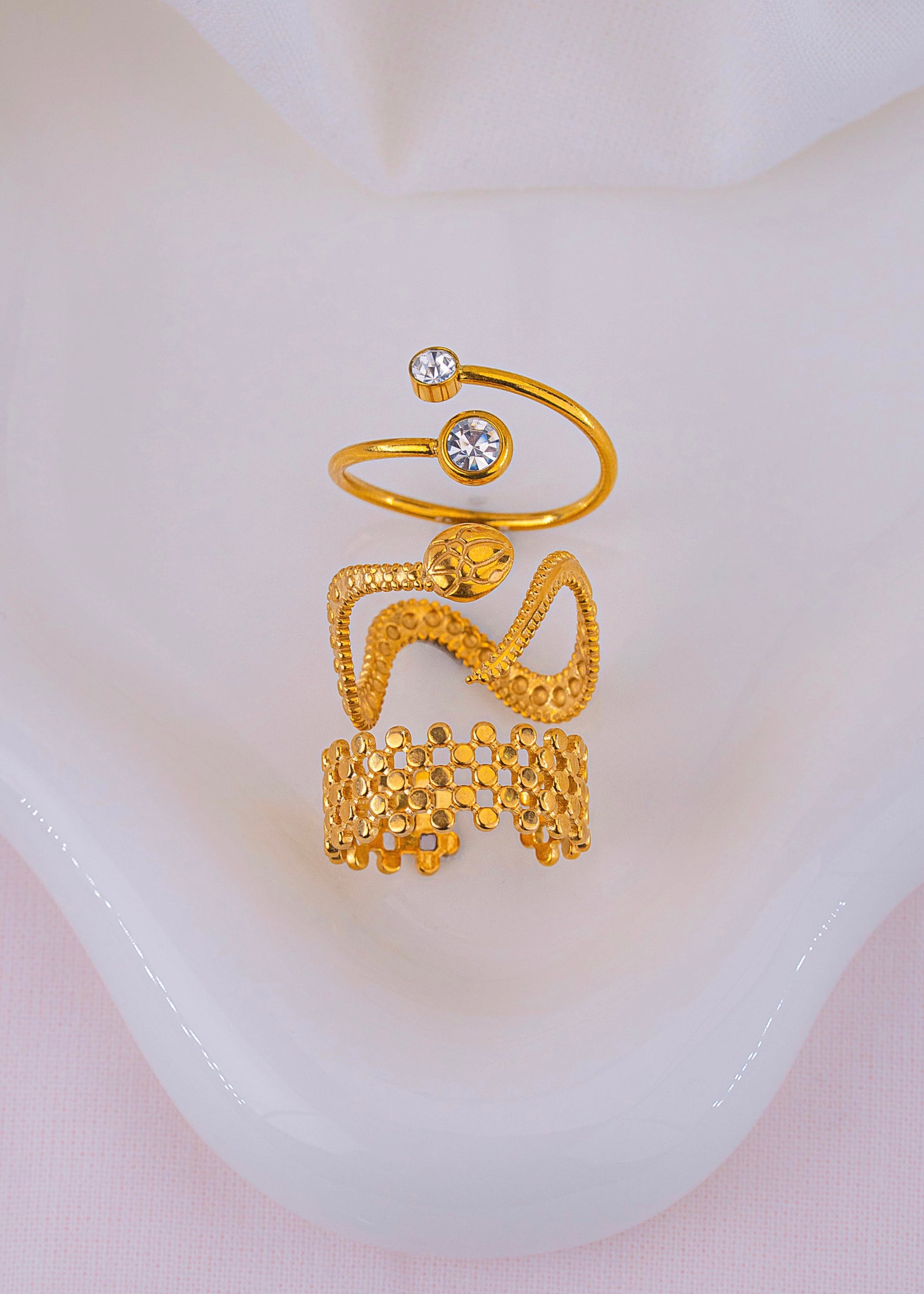 Set X 3 Anillos Ophira