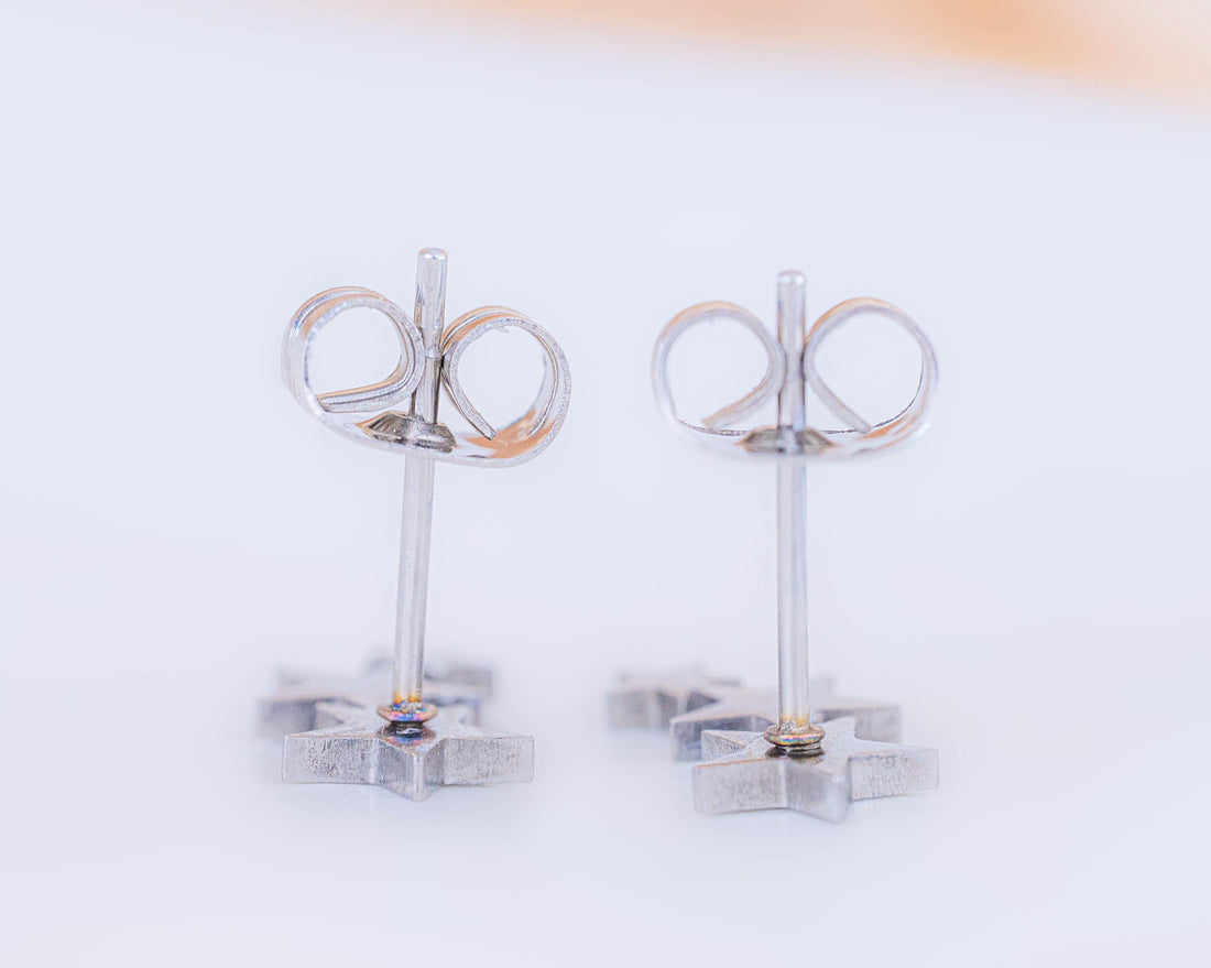 Topitos Tres Estrellas Plateados Ref: L1174