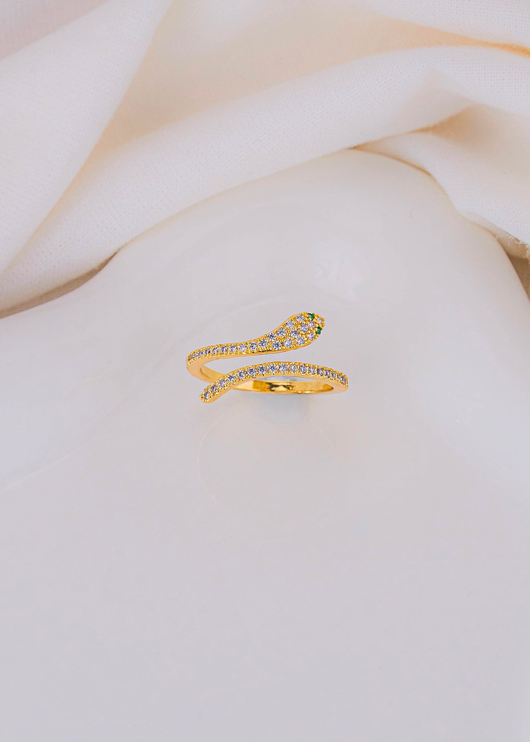 Anillo Serpiente Dorado
