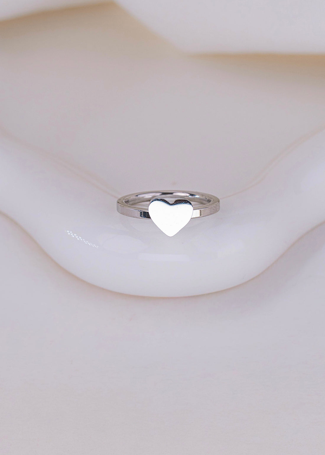 Anillo Corazón Plateado Talla 7