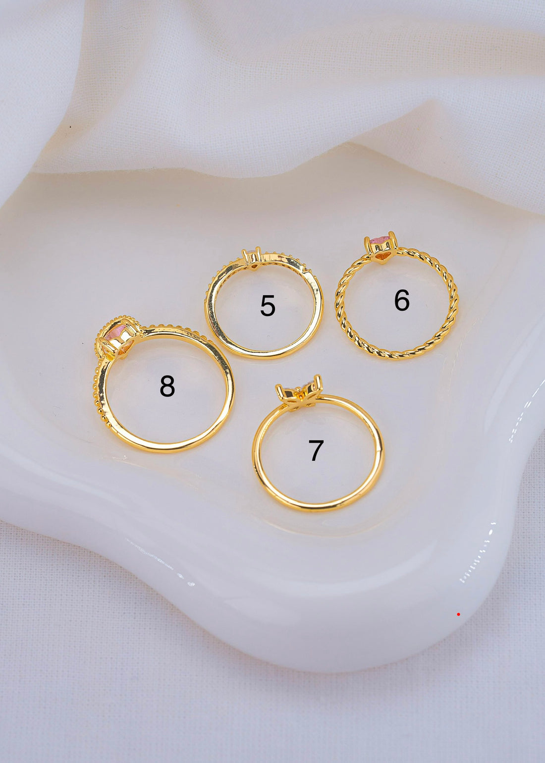 Set X 4 Anillos Magia Rosa