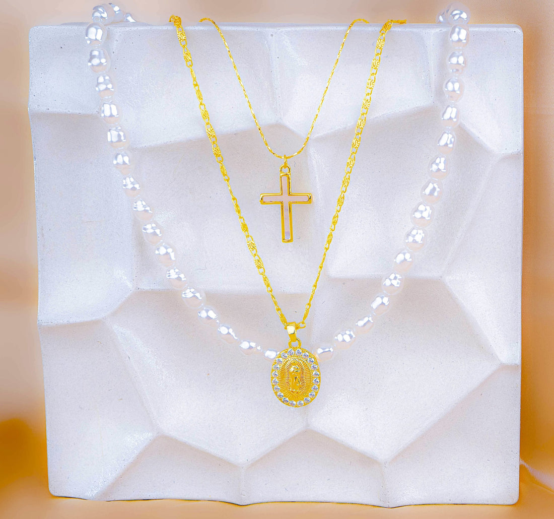 Collar Virgen Perlas Ref: D286