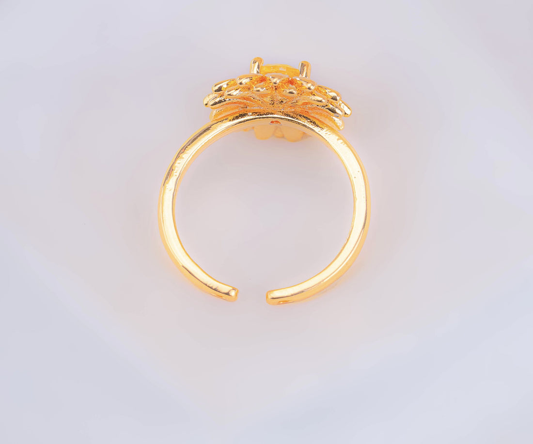 Anillo Girasol Ámbar Ref: A368