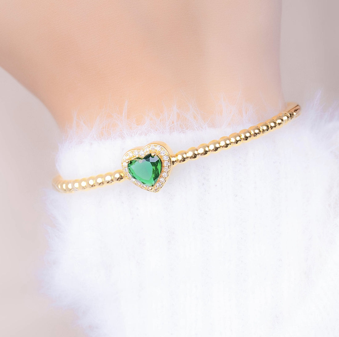 Brazalete Corazón Esmeralda Ref: I114