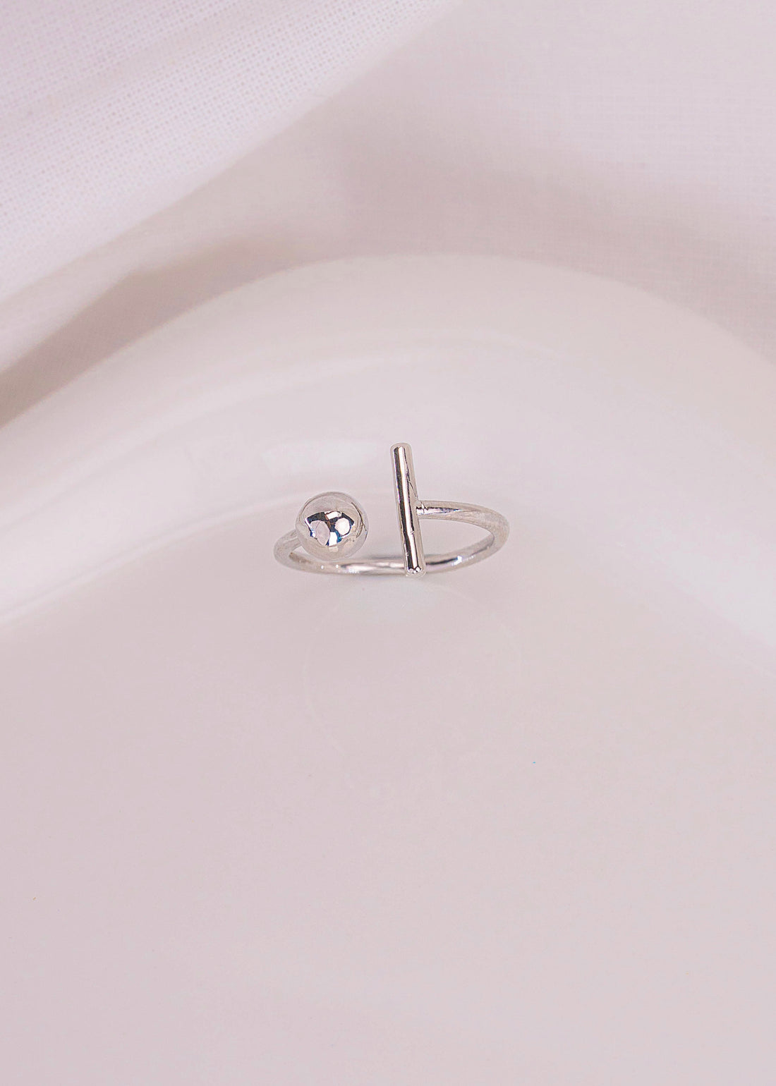 Set X 4 Anillos Balin Ondas Plateados