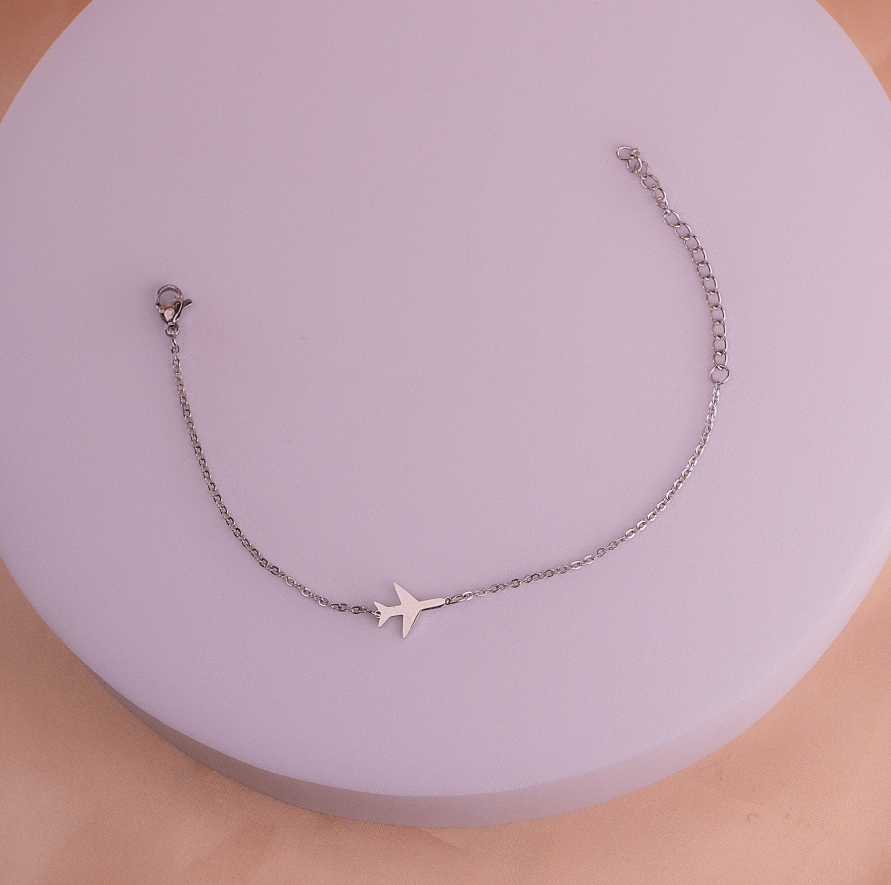 Pulsera Avión Plateada Ref: I1168