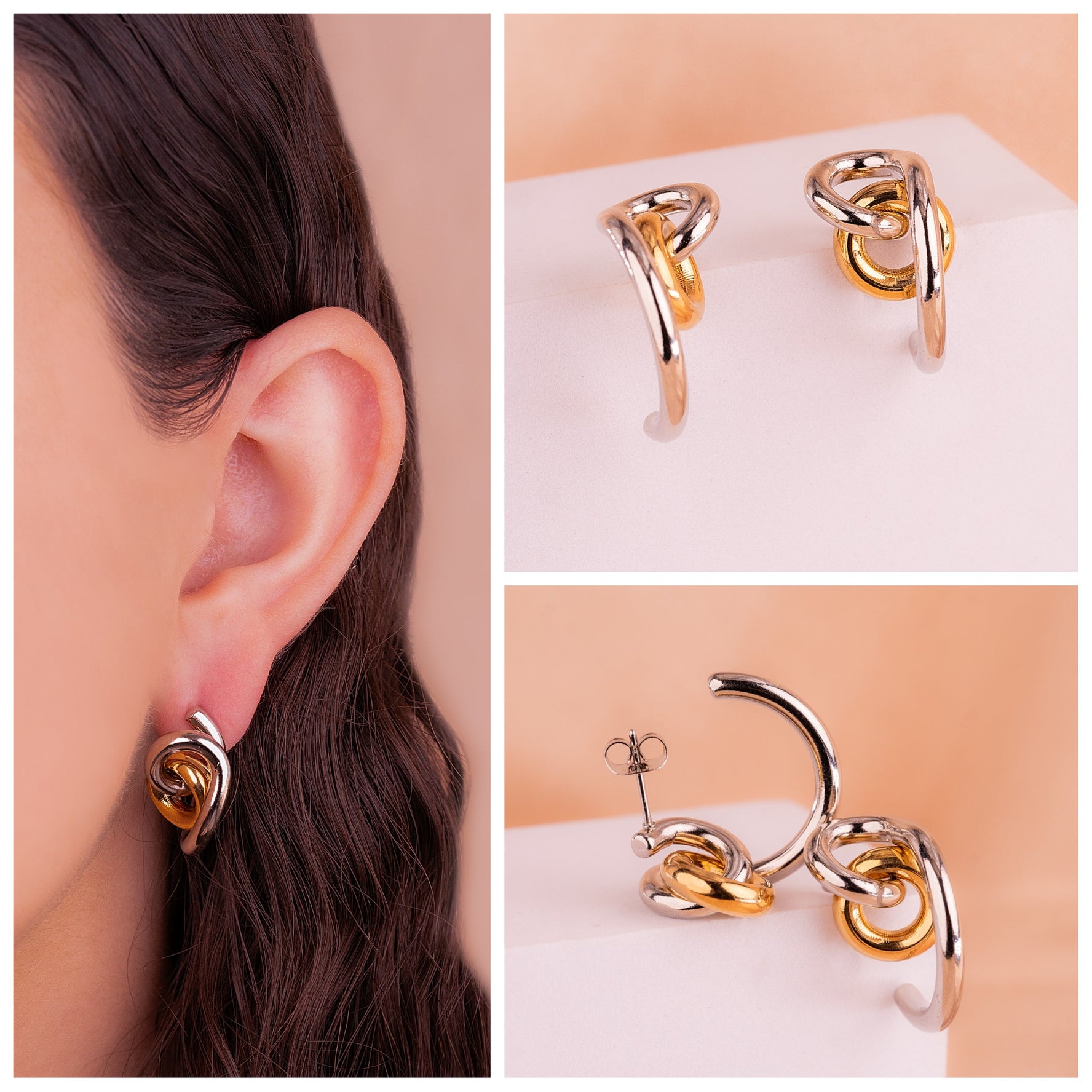 Candongas Nudo Bicolor  Ref: B1383