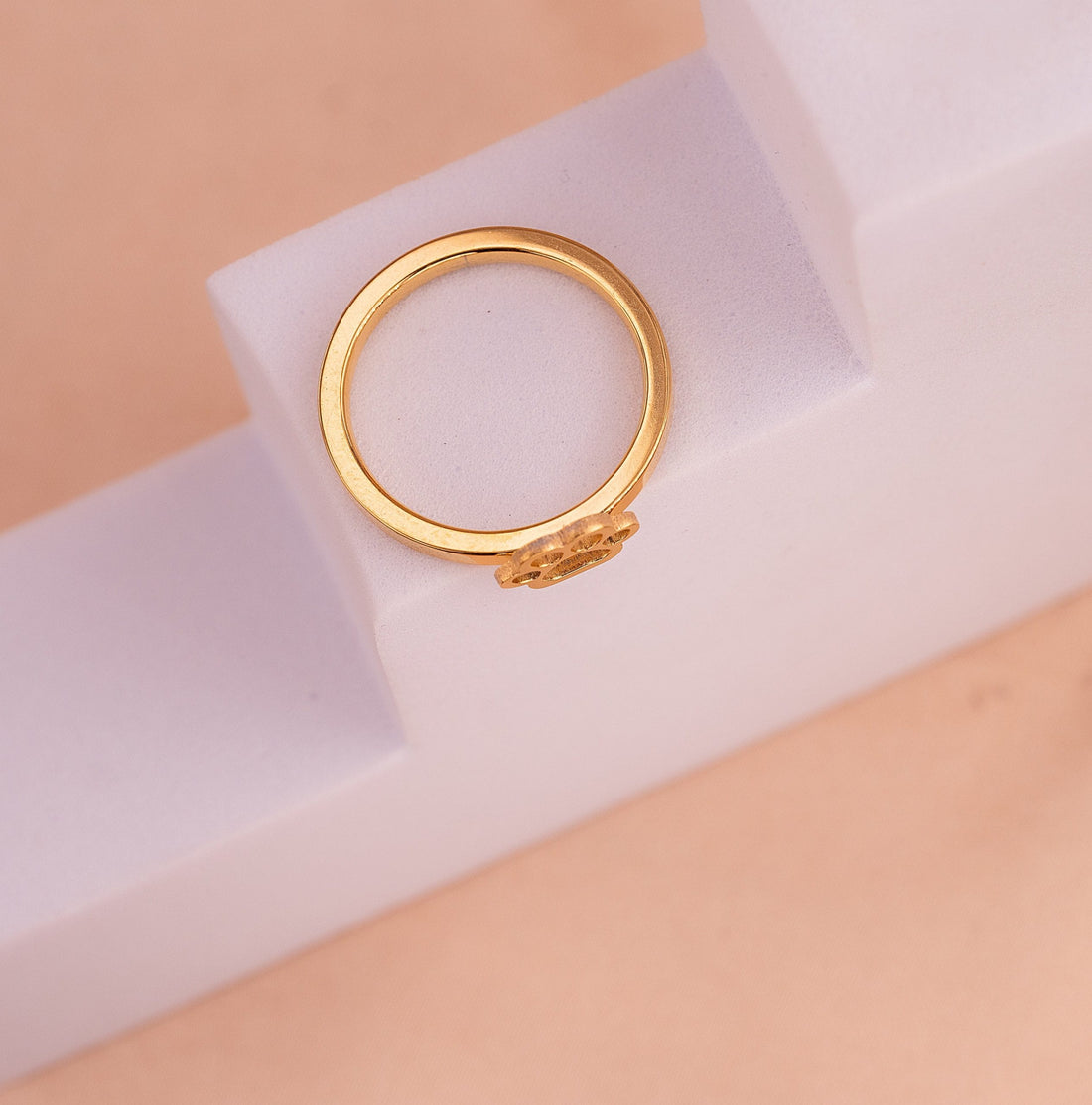 Anillo Huellita Dorado Talla 7