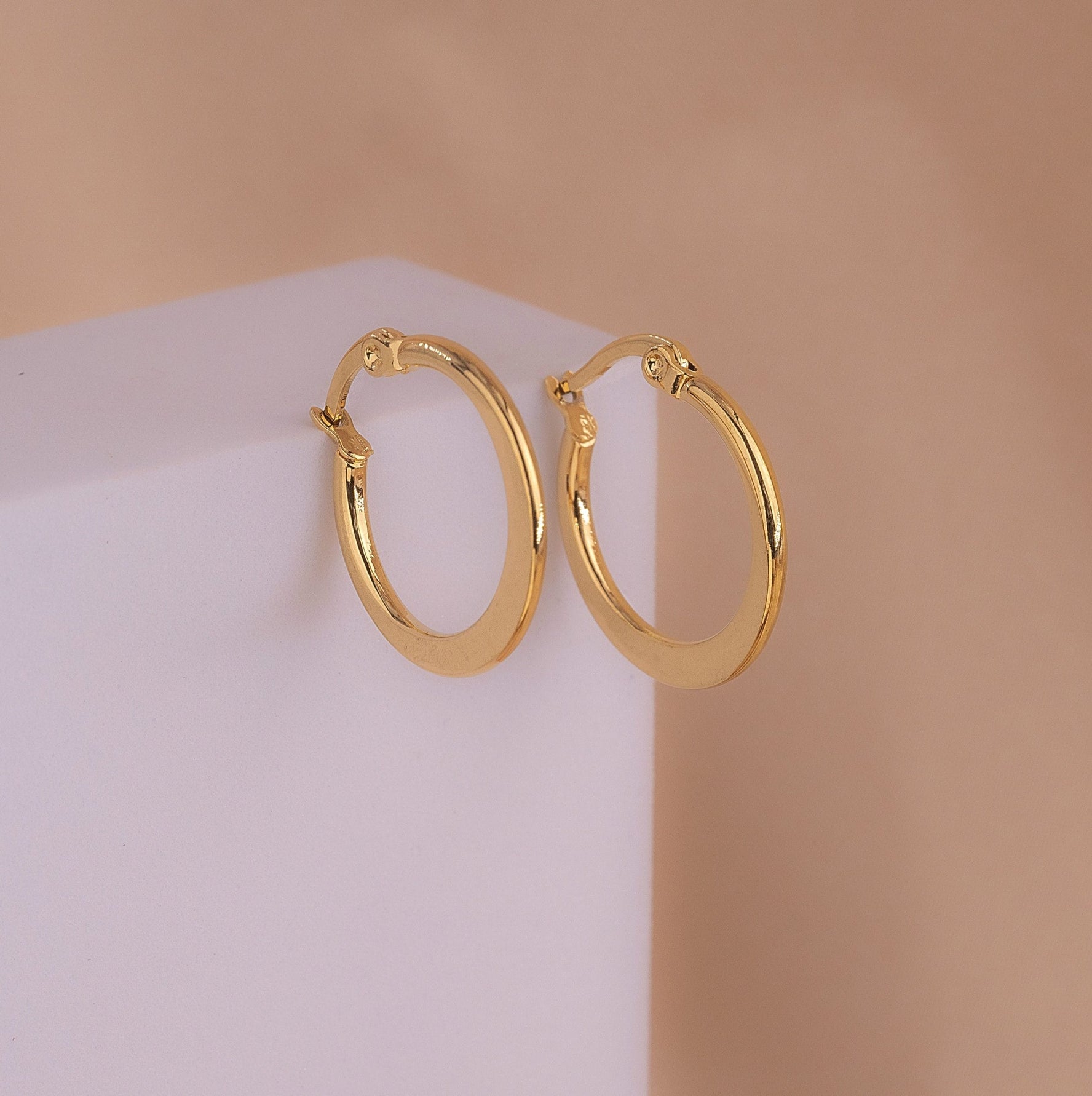 Candongas 20 mm Planas Doradas Ref:B368