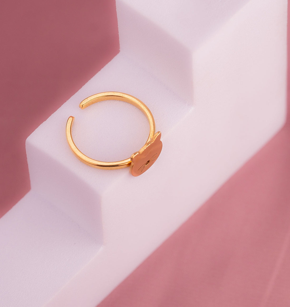Anillo Cara De Gato Dorado Ref:A3201