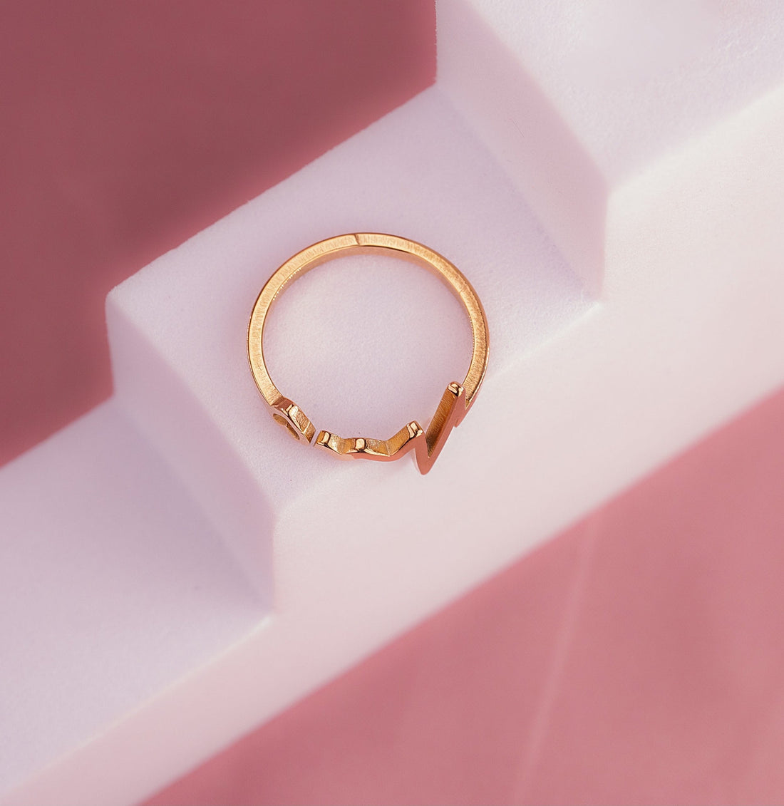 Anillo Electro Corazón oro Rosa Talla 7 Ref:A1243