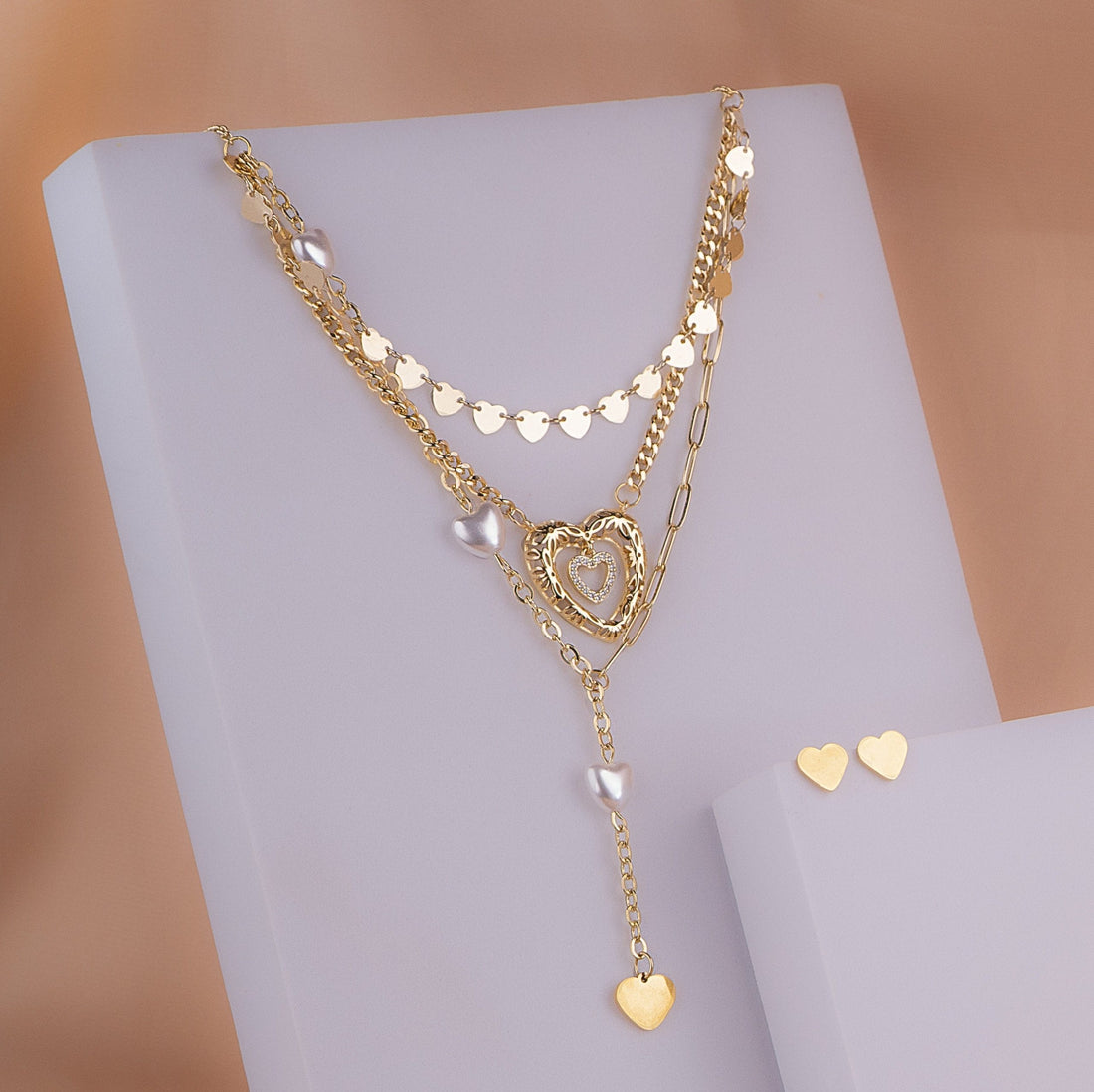 Juego Corazones Perlas Ref: G707