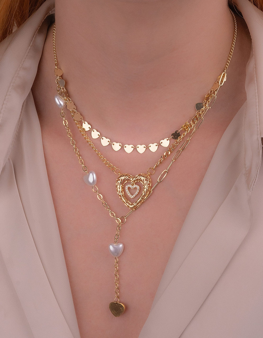 Juego Corazones Perlas Ref: G707