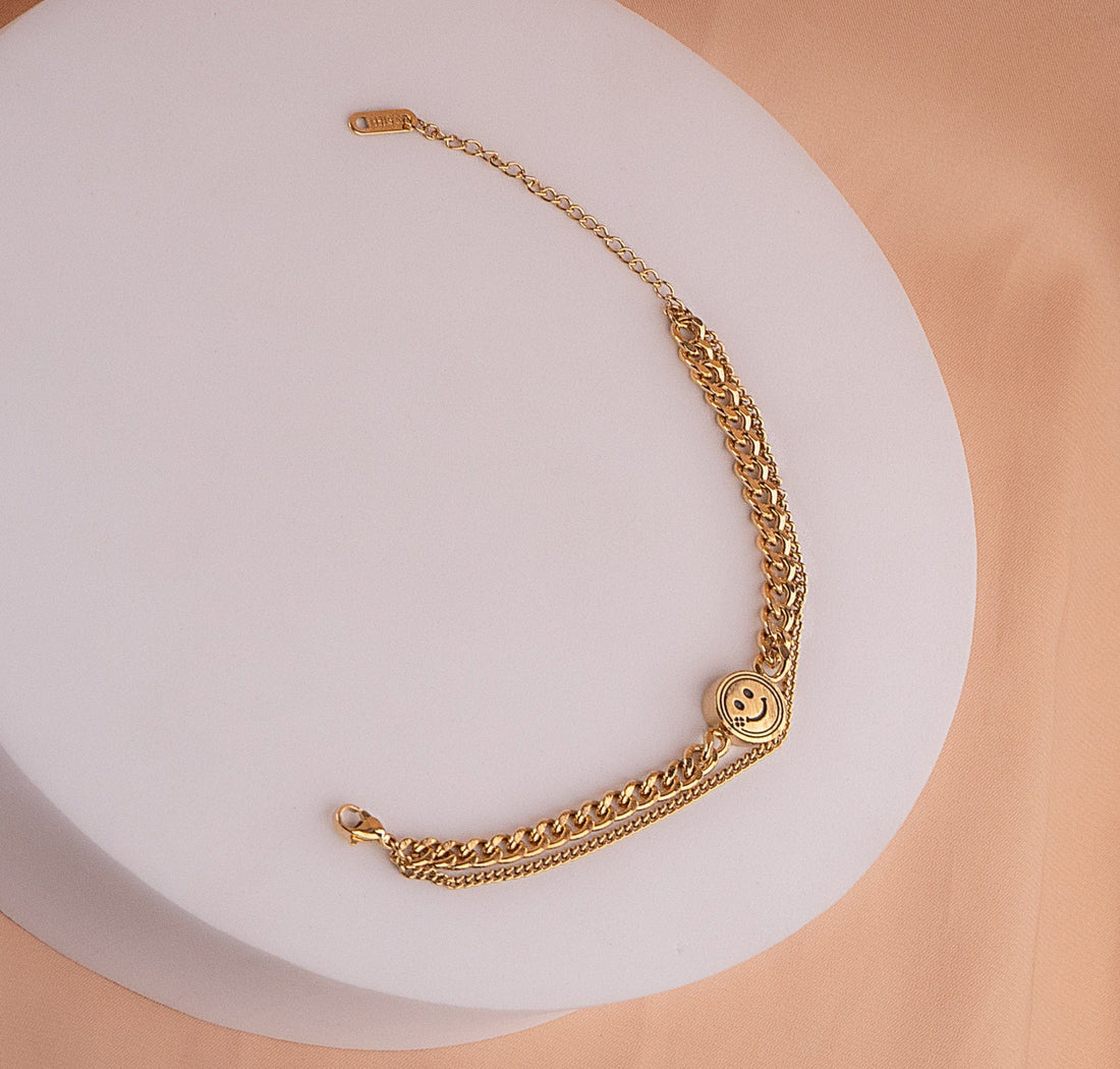 Pulsera Happy Dorada Ref: I1048