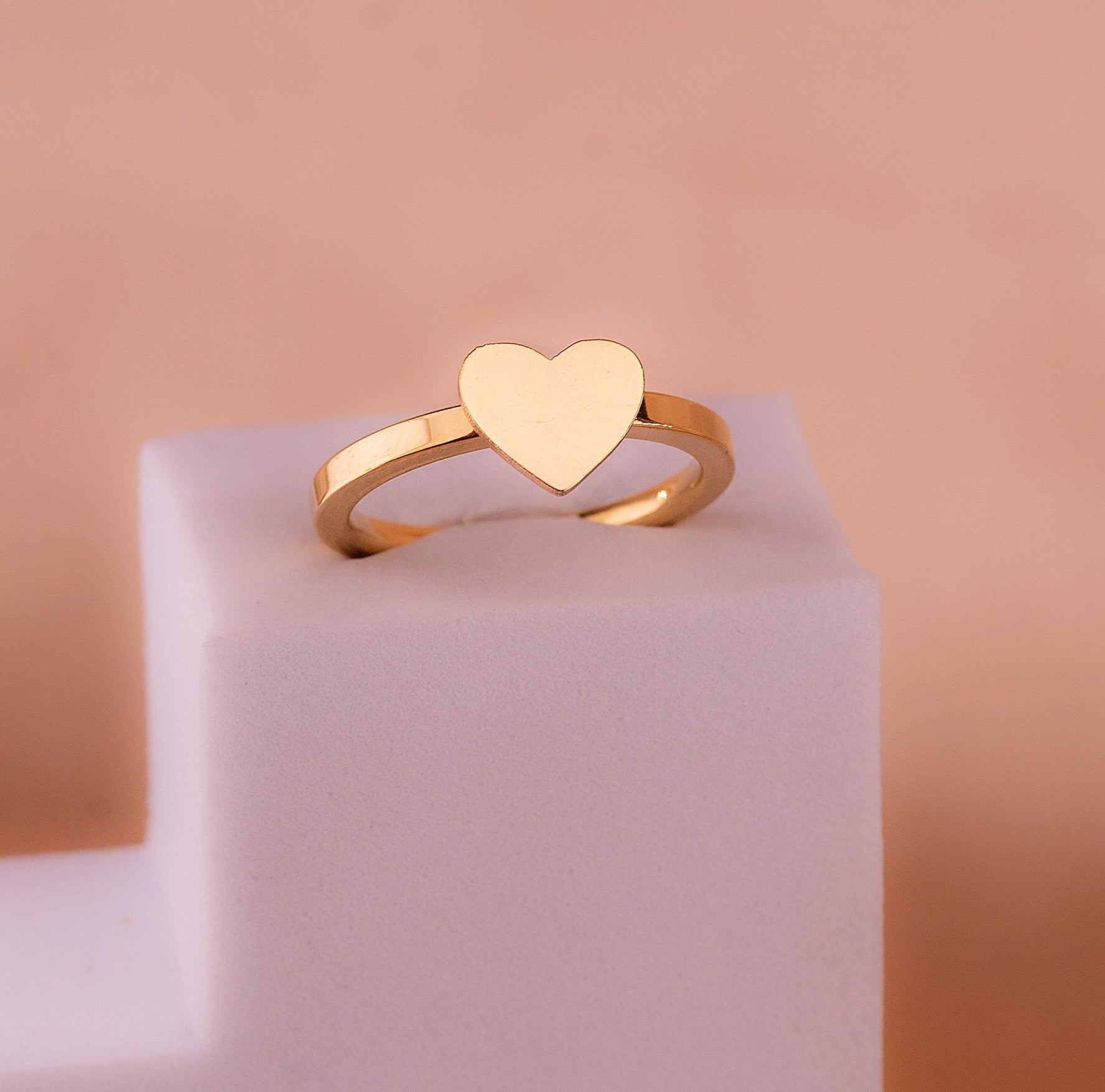 Anillo Corazón Dorado Talla 7 Ref: A3300