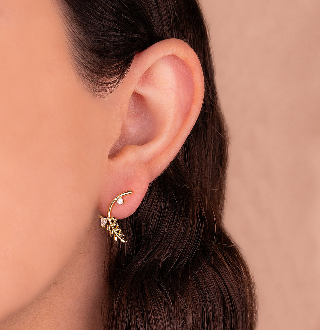 Aretes Espigas Dorados Ref: B1286