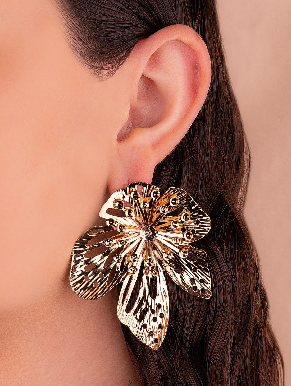 Aretes Florencia Dorados Ref: B1426