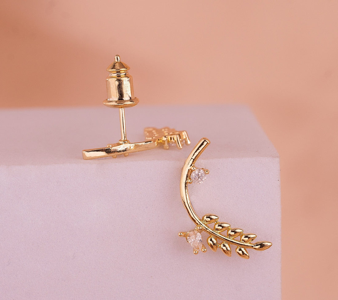 Aretes Espigas Dorados Ref: B1286