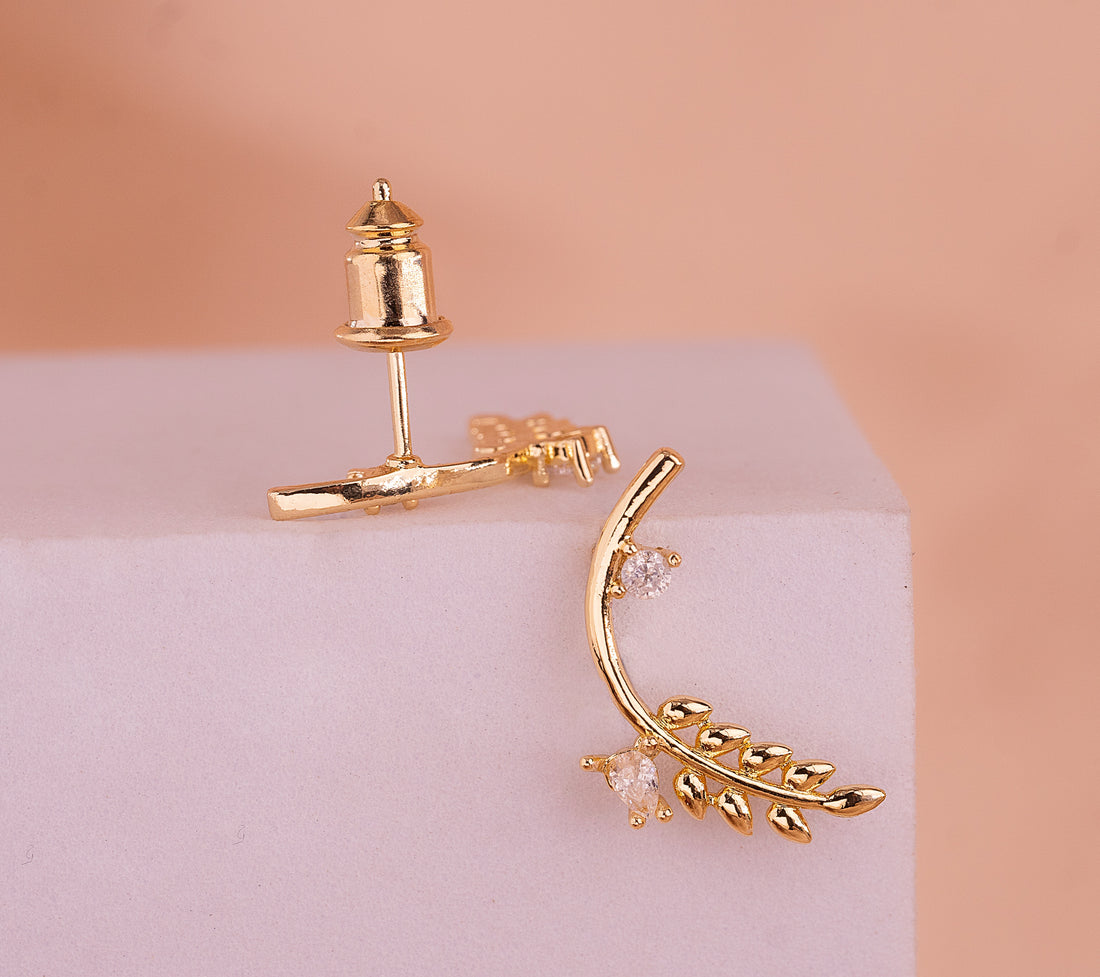 Aretes Espigas Dorados Ref: B1286