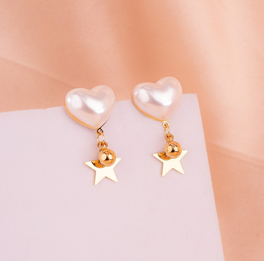 Aretes Perlas Corazón Ref: B1524