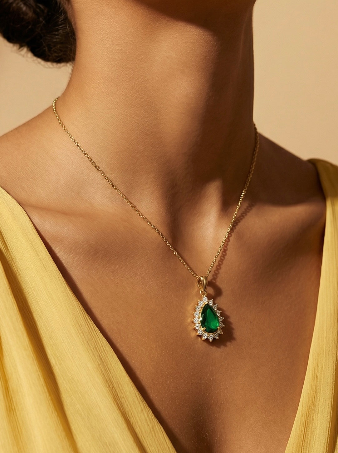 Cadena Gota Esmeralda Ref: C1163