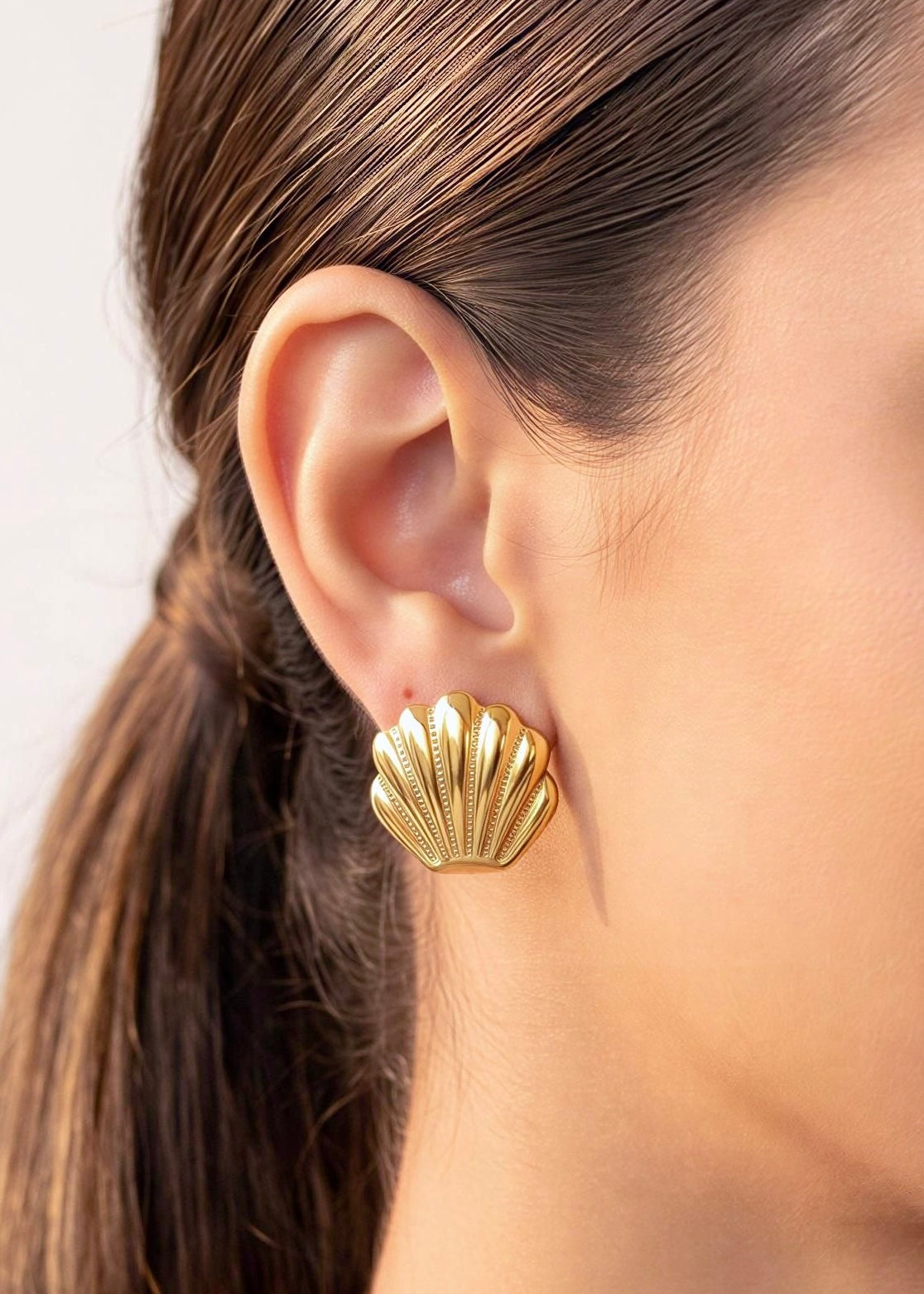 Aretes Conchas Dorados