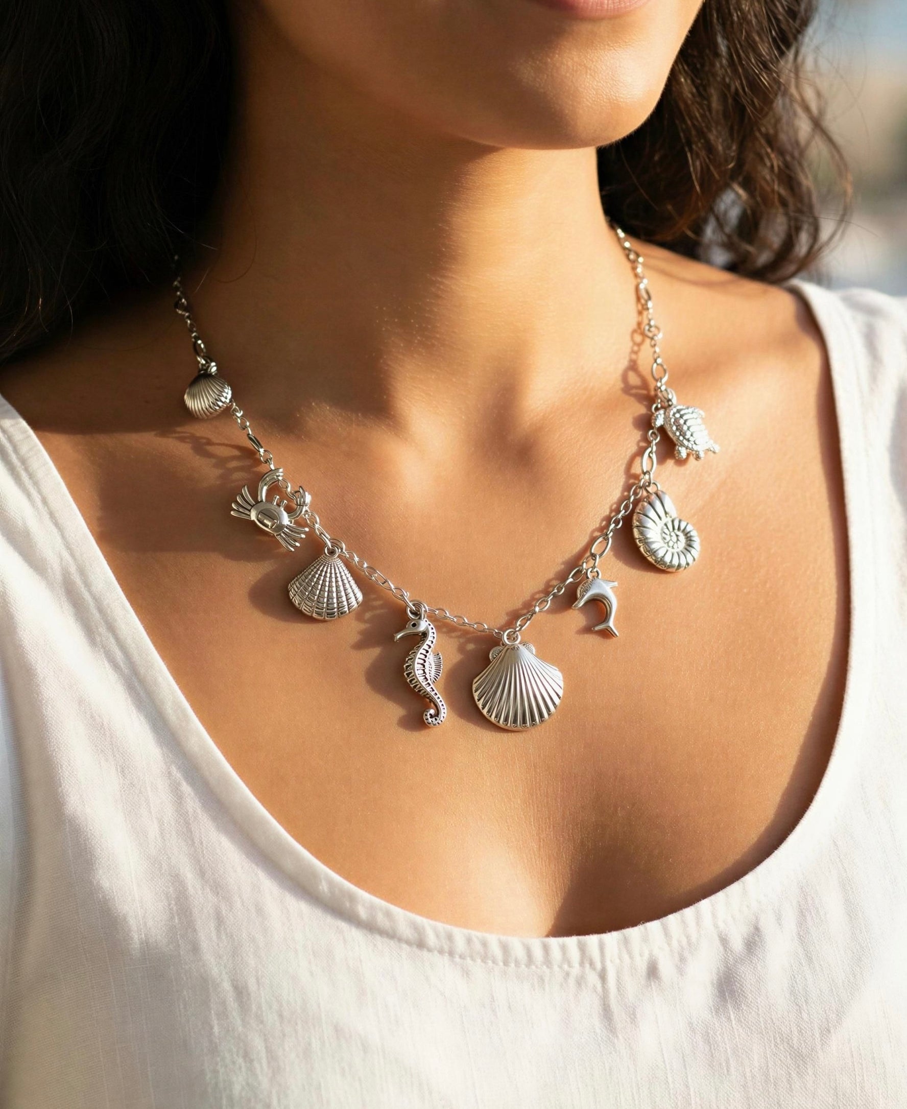 Collar Susurro Marino Plateado
