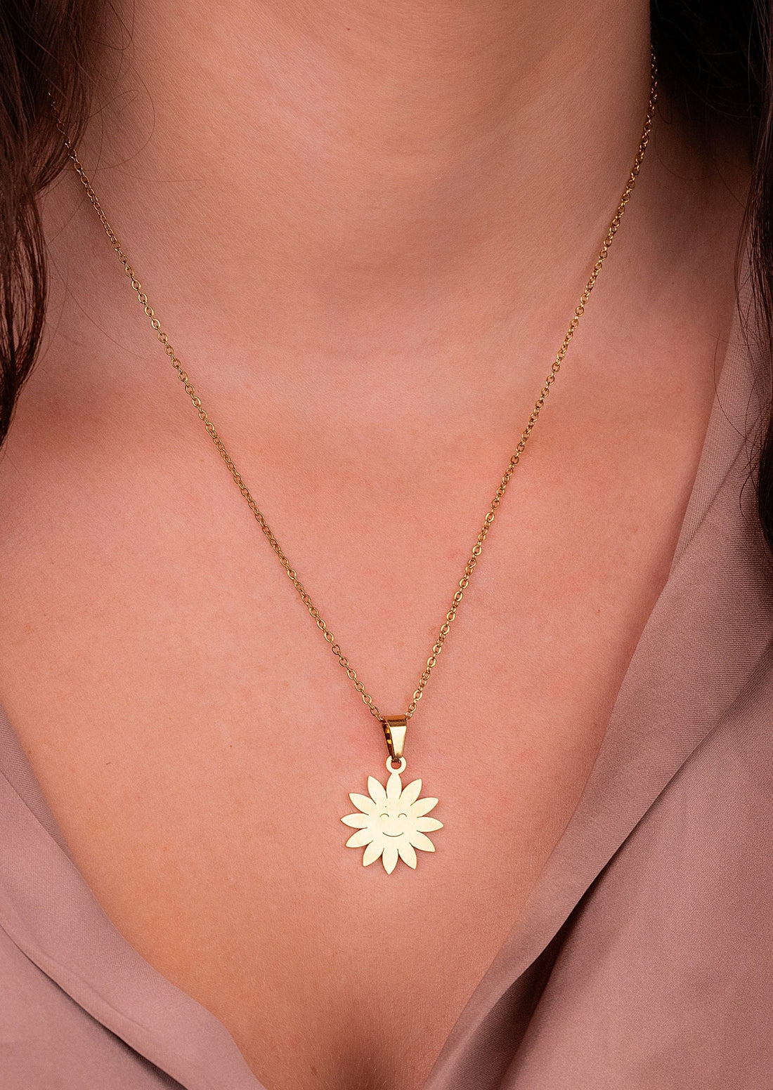 Juego Flor Sonriente Dorado Ref: G073