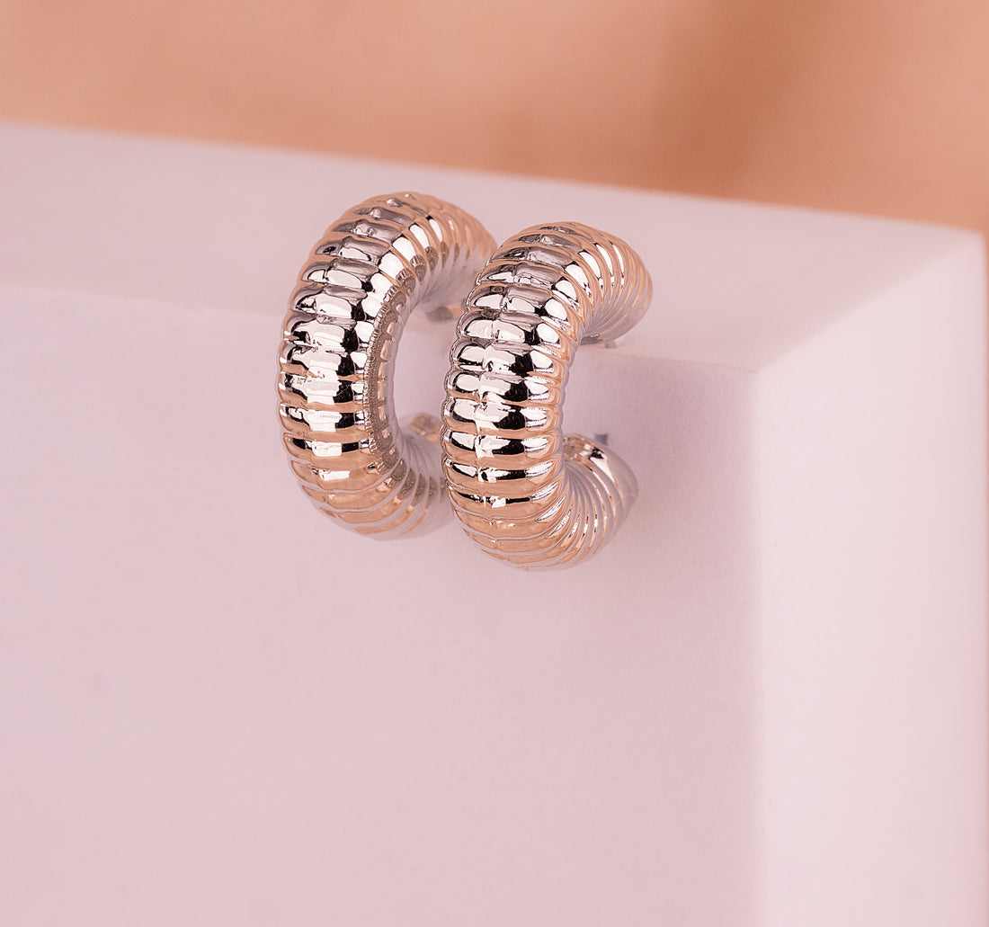 Candongas Caracol Plateaadas Ref: B807