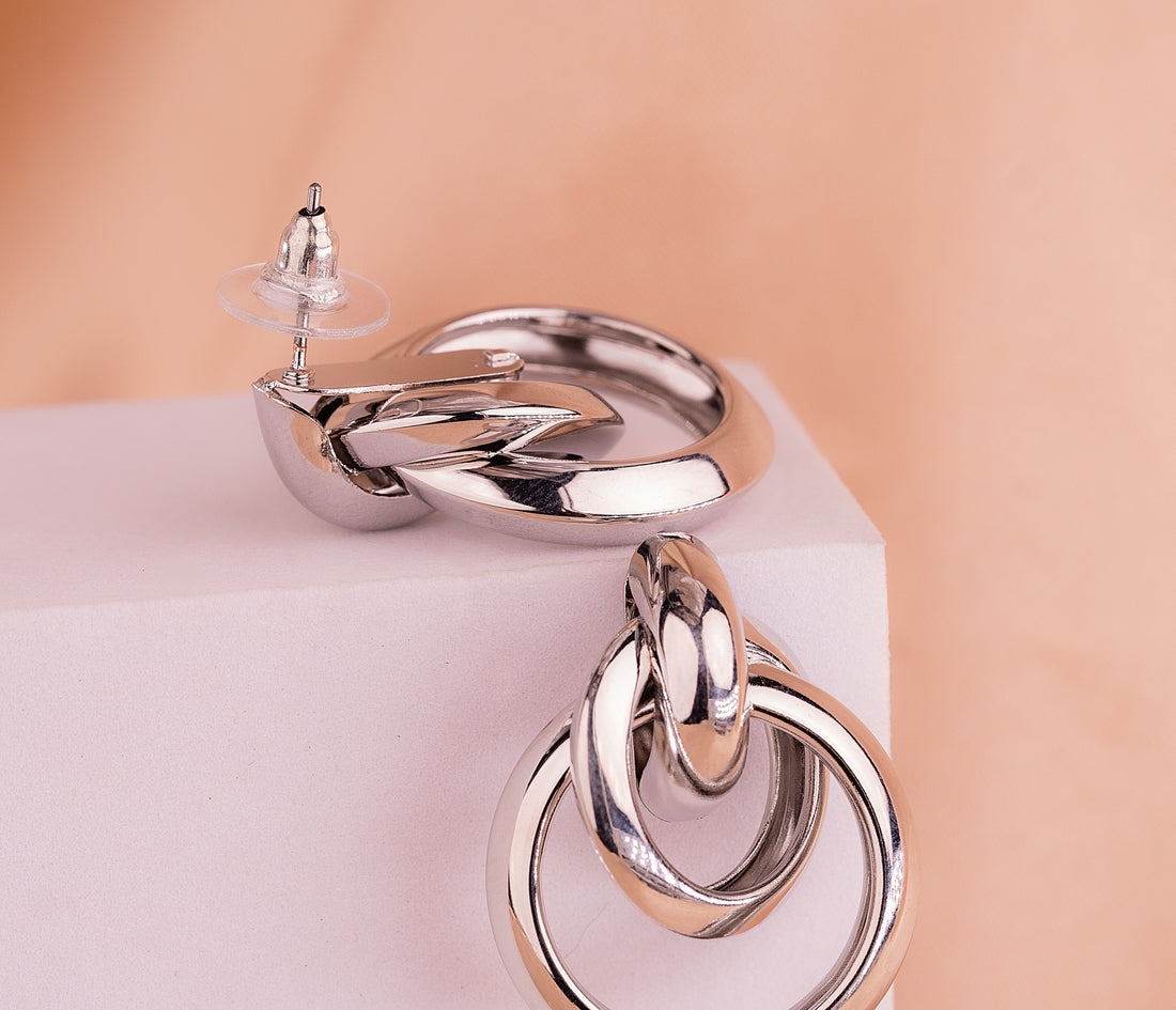 Aretes Círculos Cruzados Ref: B1186